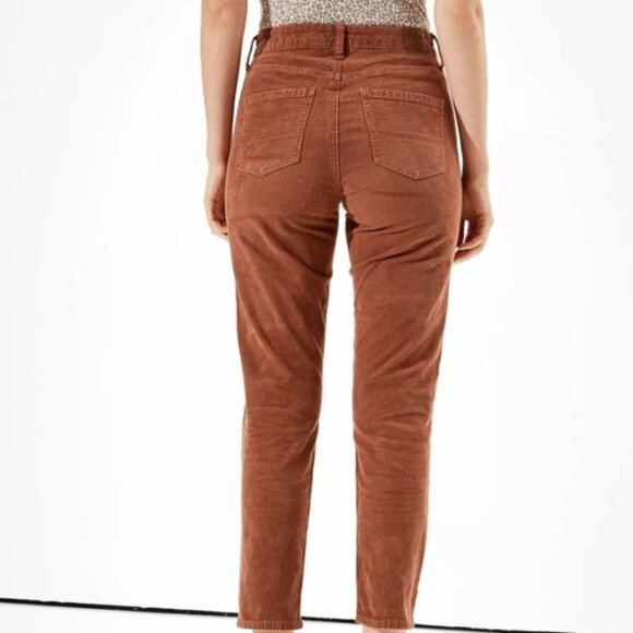 American Eagle Outfitter Super Stretch Corduroy Brown Mom Pant Size XS - Picture 8 of 13